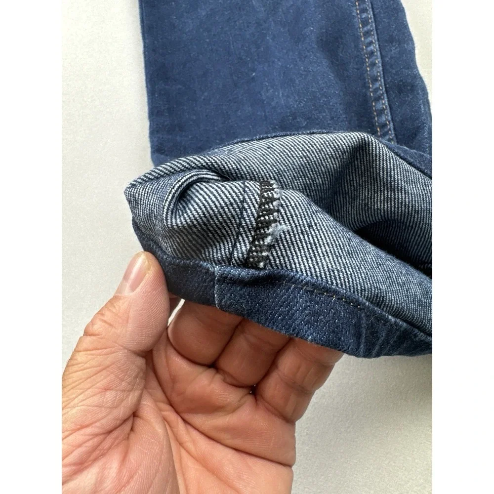 Vintage 70s USA Made Dark Wash Denim Jeans Straight Leg YKK 32x32